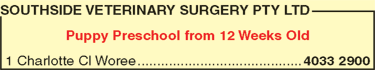 Southside Veterinary Surgery Pty Ltd - Vet Australia 3